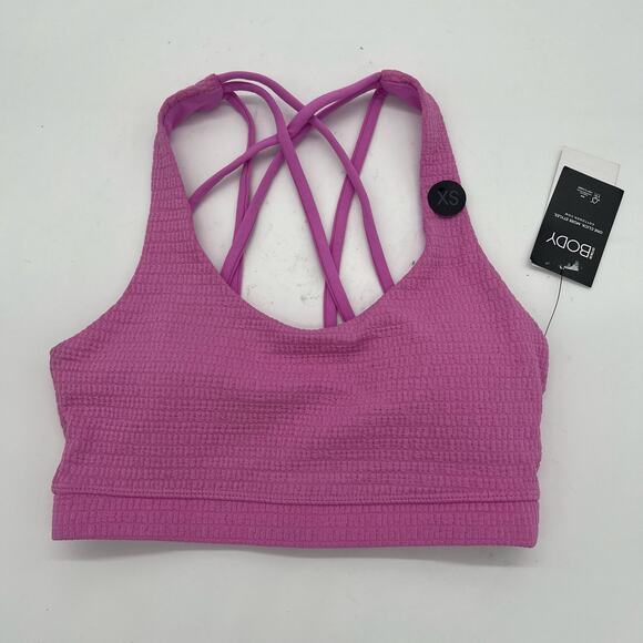 Cotton On Body Strappy Sports Crop Neon Orchid Womens Size XS - Picture 2 of 8